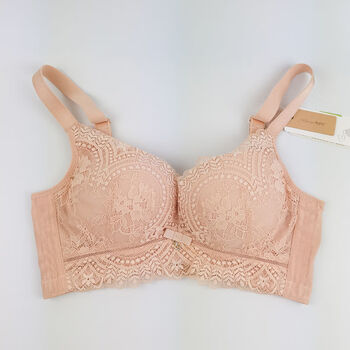 wvzw西维娅文胸s710-10无钢圈桑蚕丝厚杯小胸聚拢调整型内衣 琥珀肤