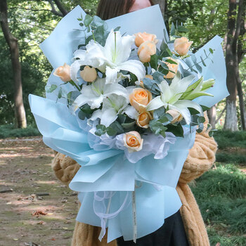 花西拾康乃馨满天星鲜花混搭花束送长辈妈妈同事朋友生日鲜花探望问候祝福花束全国配送同城花店送花2支白百合 11朵香槟玫瑰花束 图片价格品牌报价 京东