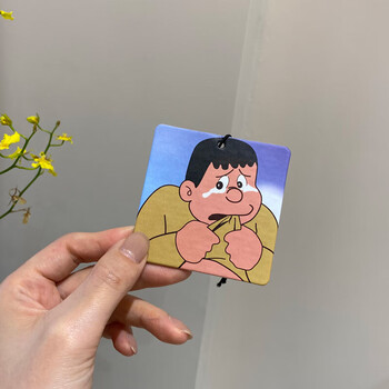 尔盼汽车用品汽车配饰汽车香片车载持久香薰可爱胖虎表情包网红后视镜