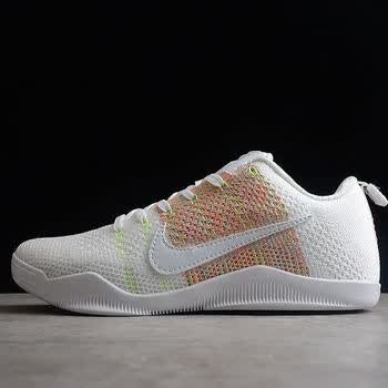 篮球鞋kobe11代刺客耐磨防滑气垫实战靴跑鞋篮球鞋 科比_11_白彩虹