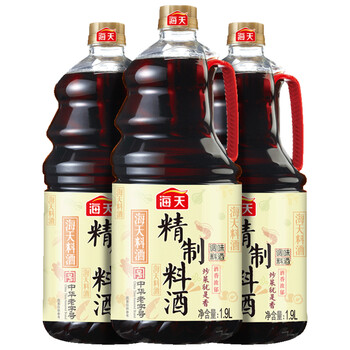 海天精制料酒1.9l*2去腥解膻家用调味料提鲜优选黄酒 1.9l*6