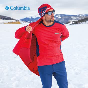 哥伦比亚columbia户外男子保暖内搭运动滑雪透气内衣打底衫ae3668613l