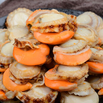 扇贝肉冷冻超大扇贝肉海鲜水产带黄特大当季扇贝肉1斤装