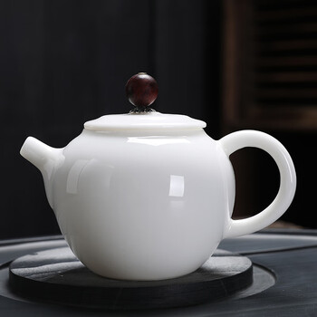 羊脂玉白瓷茶壶德化陶瓷手工家用泡茶壶功夫茶具壶浩然壶