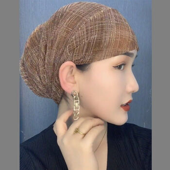 欧黛茵遮白发帽春夏回族帽子穆丝林时尚纱巾新款遮白发薄款妈妈包头巾老年包头帽咖色 图片价格品牌报价 京东