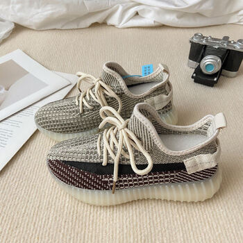 泡沫底运动鞋女春秋季厚底飞织椰子鞋女ins潮牛津底百搭休闲透气板鞋