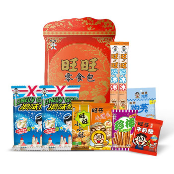 旺旺零食大礼包年货礼盒网红休闲零食整箱年节送礼旺旺350g礼包2包