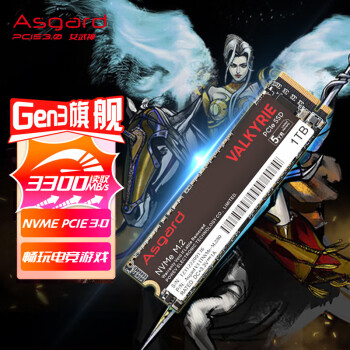 ˹أAsgard Ů M.2 SSD̬Ӳ PCIe3.0 2280 NVME Gen3 羺Ϸ Թ̬ 1TB 3300MB/sٶȡ