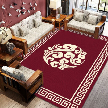 中式客厅地毯新中式地毯客厅中国风沙发茶几垫卧室地毯满铺房间床边