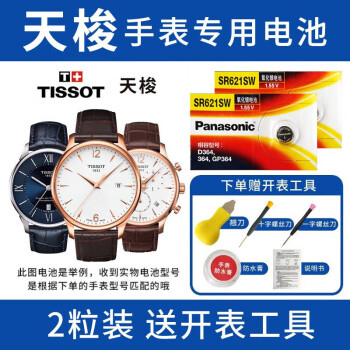 松下（Panasonic）SR621天梭手表电池364适用T023210A T043010A T049210A T057210A T063618A T064210A T064310A适用 【2粒带工具
