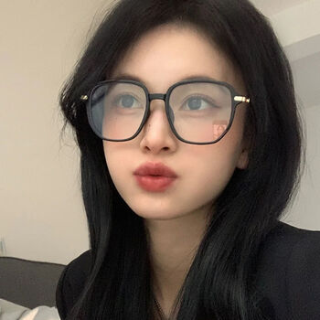 时翡学生多边形大黑框近视眼镜女可配度数超轻眼睛框镜架男素颜神器平