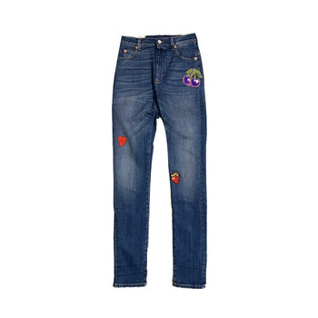 古驰gucci刺绣时尚洋气牛仔裤女士牛仔蓝24