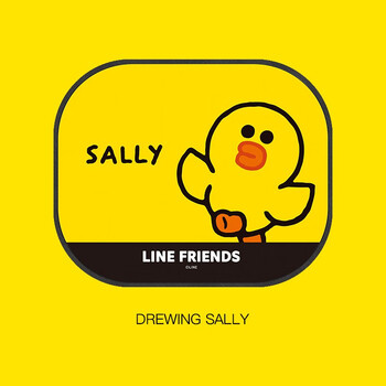联名汽车遮阳帘侧窗隔热防晒静电纱窗侧挡遮光布drewingsally大号