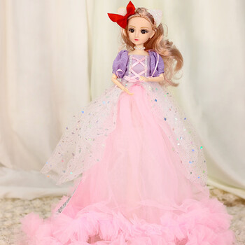 荟妍公主50厘米艾莎公主雅德芭比娃娃洋娃娃玩偶女孩礼物 琳娜贝尔粉