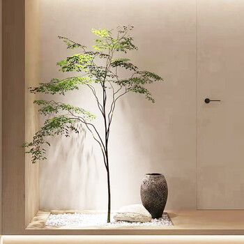 森空间 仿真绿植室内假树榕树造景装饰侘寂风仿真树落地盆栽摆件 榕树