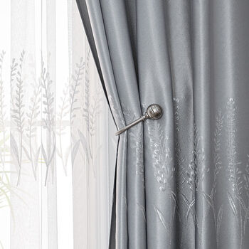 花仟陌遮阳隔热客厅卧室阳台飘窗租房全遮光加厚窗帘布成品定制灰色