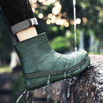 wvhk雨鞋男款夏季防滑防水雨靴雨天涉水男士工作耐磨劳保钓鱼耐尅克军