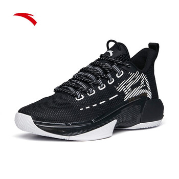 安踏男士篮球鞋秋冬季新款篮球系列运动鞋112131609黑51145码