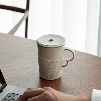 万仟堂茶杯陶瓷办公室泡茶杯个人专用大容量办公杯家用茶杯抱拙抱拙