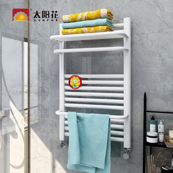 太阳花暖气片小背篓家用壁挂式卫生间浴室明装水暖钢制散热器800*450
