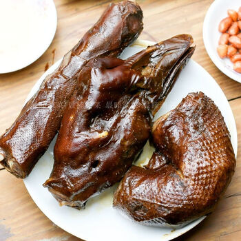 迎宾(yingbin)汕头特产狮头鹅澄海潮汕卤鹅肉卤味卤水即食批发 鹅头