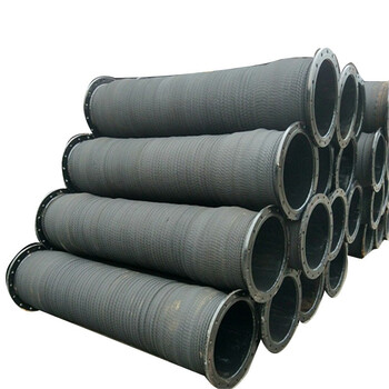 泓瑞沣  大口径泥浆管螺旋钢丝缠绕橡胶软管耐正负压16公斤吸引管橡胶