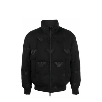 安普里奥阿玛尼emporioarmani阿玛尼男士logo印花填充夹克黑色it50it