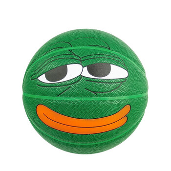虎扑 jrs×悲伤蛙 笑脸蛙篮球 7号pu玩偶礼盒装 室内室外通用篮球虎扑