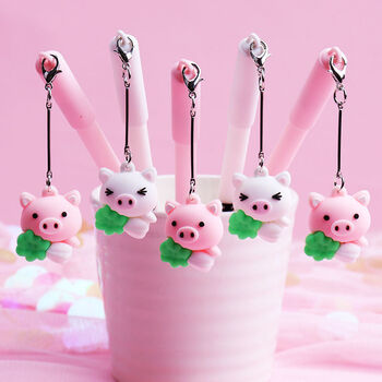 古风笔闺蜜吊坠笔ins好看笔复古扇子笔高颜值笔可爱少女心黑笔1 可爱