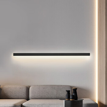 皇盟(huangmeng)新款卧室横装长条壁灯现代简约时尚电视墙背景墙壁灯