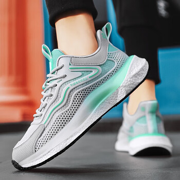 李宁寕男鞋椰子国潮运动休闲鞋年潮流百搭老爹跑步nike灰绿cd872044