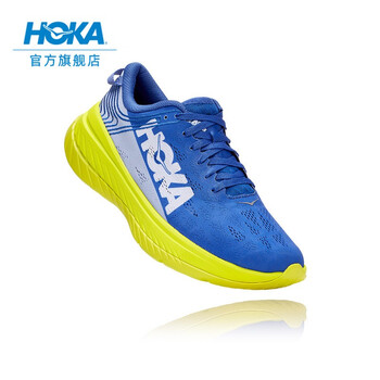 Hoka One One男卡奔x碳板竞速公路跑步鞋carbon X减震透气运动鞋鲜蓝色 见月草绿40 5 255mm 图片价格品牌报价 京东