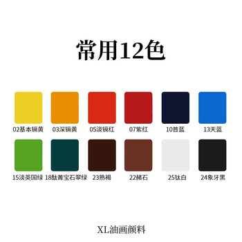 法国xl专业油画颜料单支管状套装3780200ml画家专用学生初学者常用12