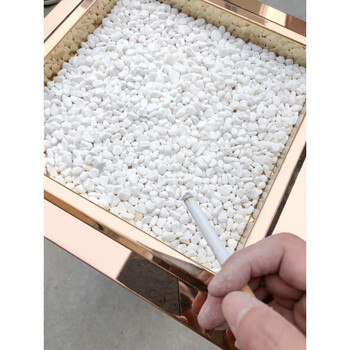 3斤装灭烟沙烟灰缸彩石子造景彩沙粗石子英砂粗沙垃圾桶烟灰沙石 白色