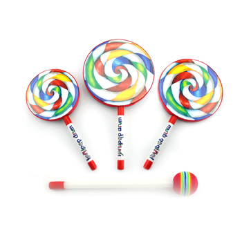 幼儿园玩具教具儿童棒棒糖手敲鼓奥尔夫打击乐器6寸8寸10音乐教具 8