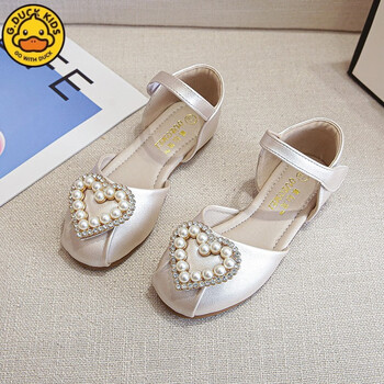 gduckkids女童小皮鞋2024春夏新款儿童软底春款单鞋小女孩鞋子豆豆鞋