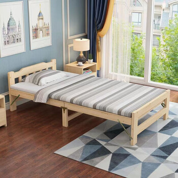 igiftfire 折叠床实木90cm单人床办公室午休床家用1.