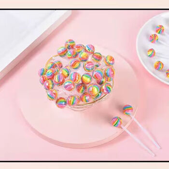 xywlkj彩虹棒棒糖迷你可爱小糖果创意水果味网红怀旧儿童七彩色喜糖