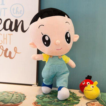 玩具公仔一家三口布娃娃儿童玩偶生日礼物32cm大头儿子品质保证收藏
