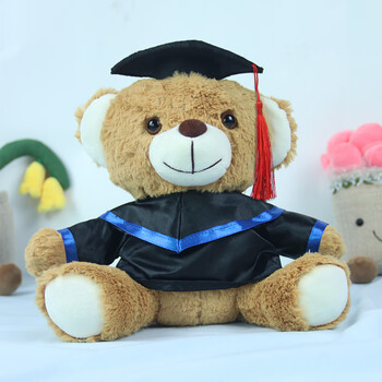 卓狮毕业礼物博士熊毛绒玩具学士小熊公仔玩偶泰迪熊布娃娃送同学礼品