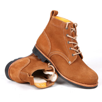 厂加厚翻毛牛皮高帮皮鞋陆空战士靴户外休闲驴友皮靴登山靴男加绒羊毛