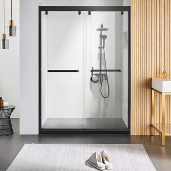 瑝玛woma淋浴房一字形整体浴房浴室双移门钢化玻璃平开门卫生间厨房