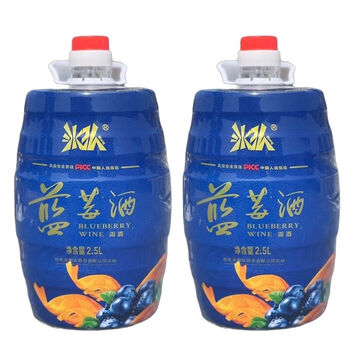 度水果味酒湖南特产野生蓝莓果酒微醺低度甜露酒8度蓝莓酒2桶一起10斤