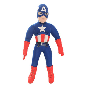 钢铁侠美国队长毛绒玩具抱枕娃娃儿童玩偶男孩生礼物 站姿美国队长 45