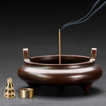 电子炉熏香紫铜香炉檀香炉熏香烧香炉室内供奉家用香插蚊香炉供佛香炉