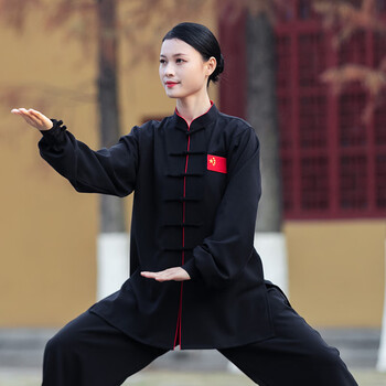 wnhc时尚棉麻太极服男女高端飘逸太极拳表演练功服装2023秋季新款