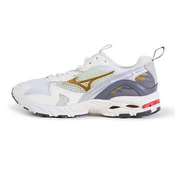 美津浓mizuno23春夏男女新款复古跑鞋缓震慢跑鞋waverider1001银色雪