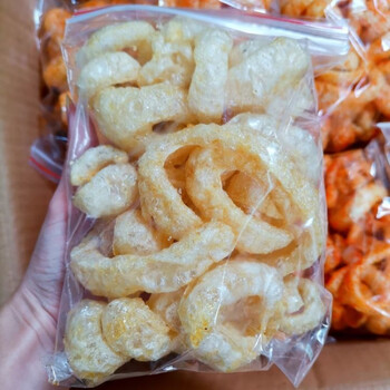 食怀云南特色傣族小吃 炸猪皮 麻辣泡皮 原味泡皮 特色小吃40克 原味*