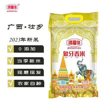 鸿福佳象牙香米2023年新大米松软南方广西丝苗煲仔饭农家自种不无香精