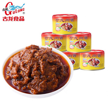 xywlkj厦门古龙香菇肉酱罐头180g6食品开胃下饭菜拌饭拌面酱午餐肉酱